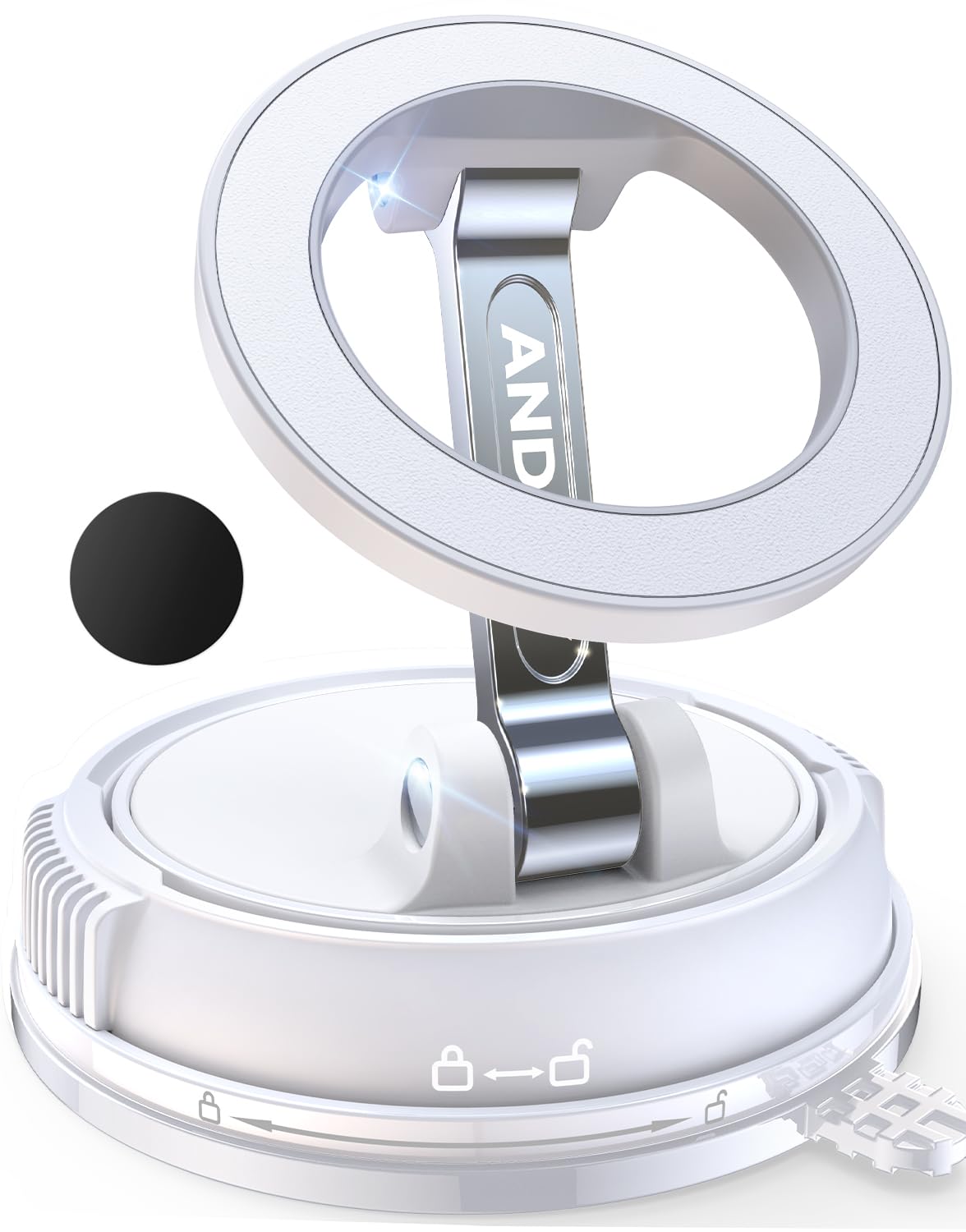 Magnetic Car Phone Mount with Strong Suction Base