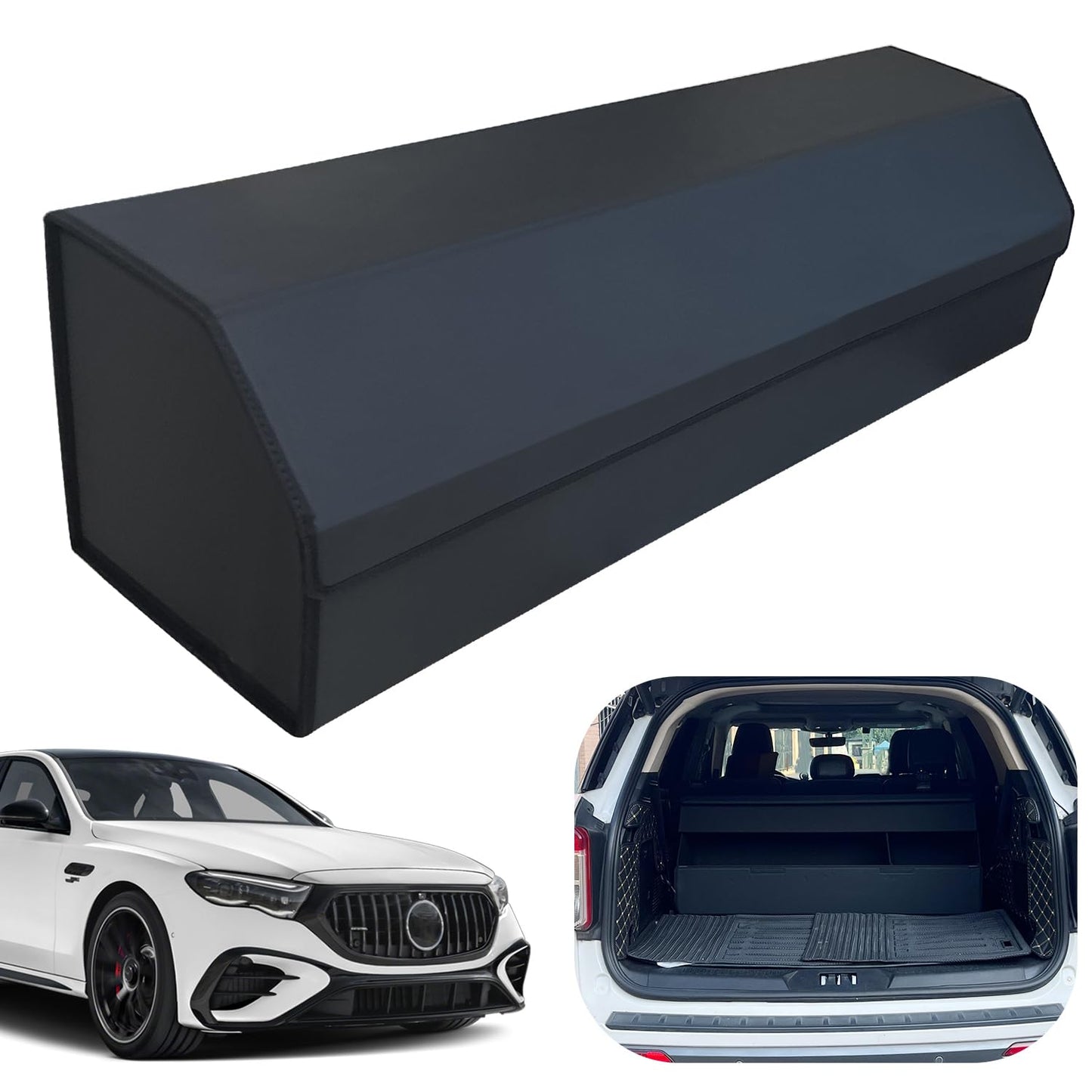 Leather Car Trunk Organizer with Large Storage Capacity