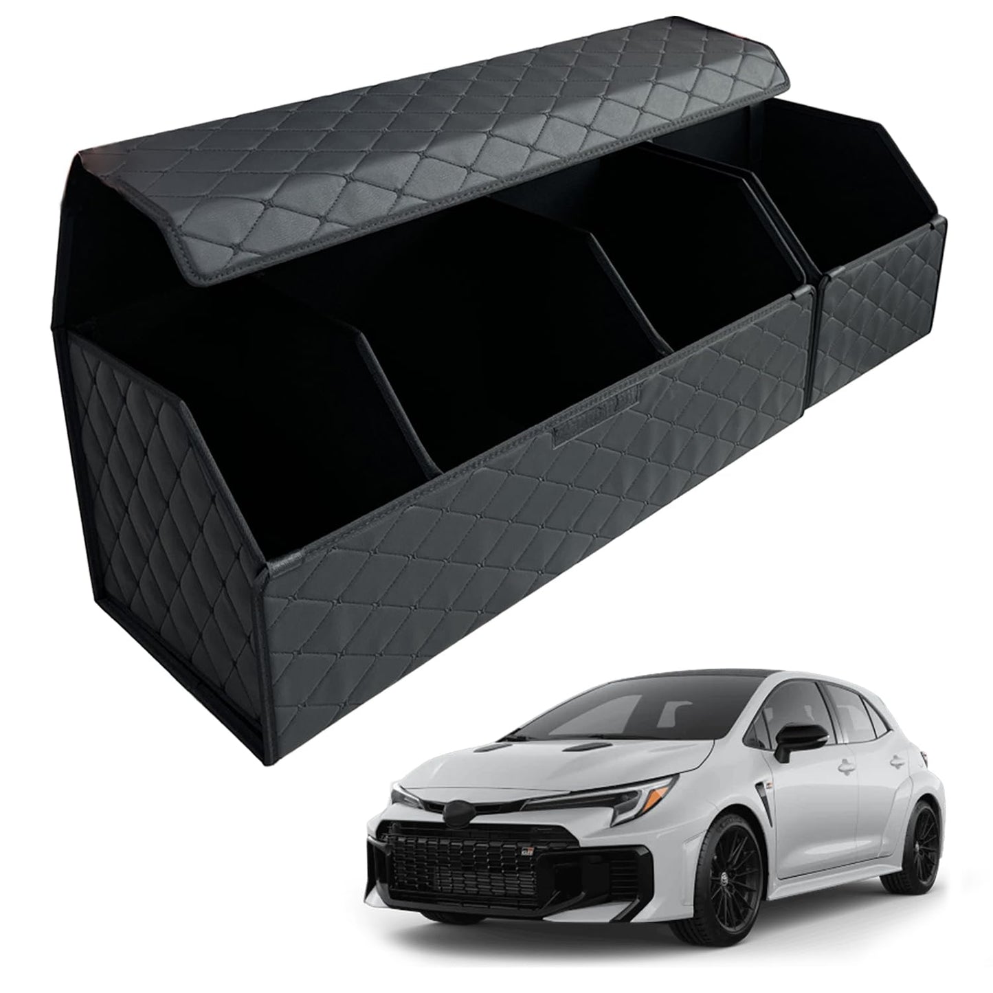 Leather Car Trunk Organizer with Large Storage Capacity