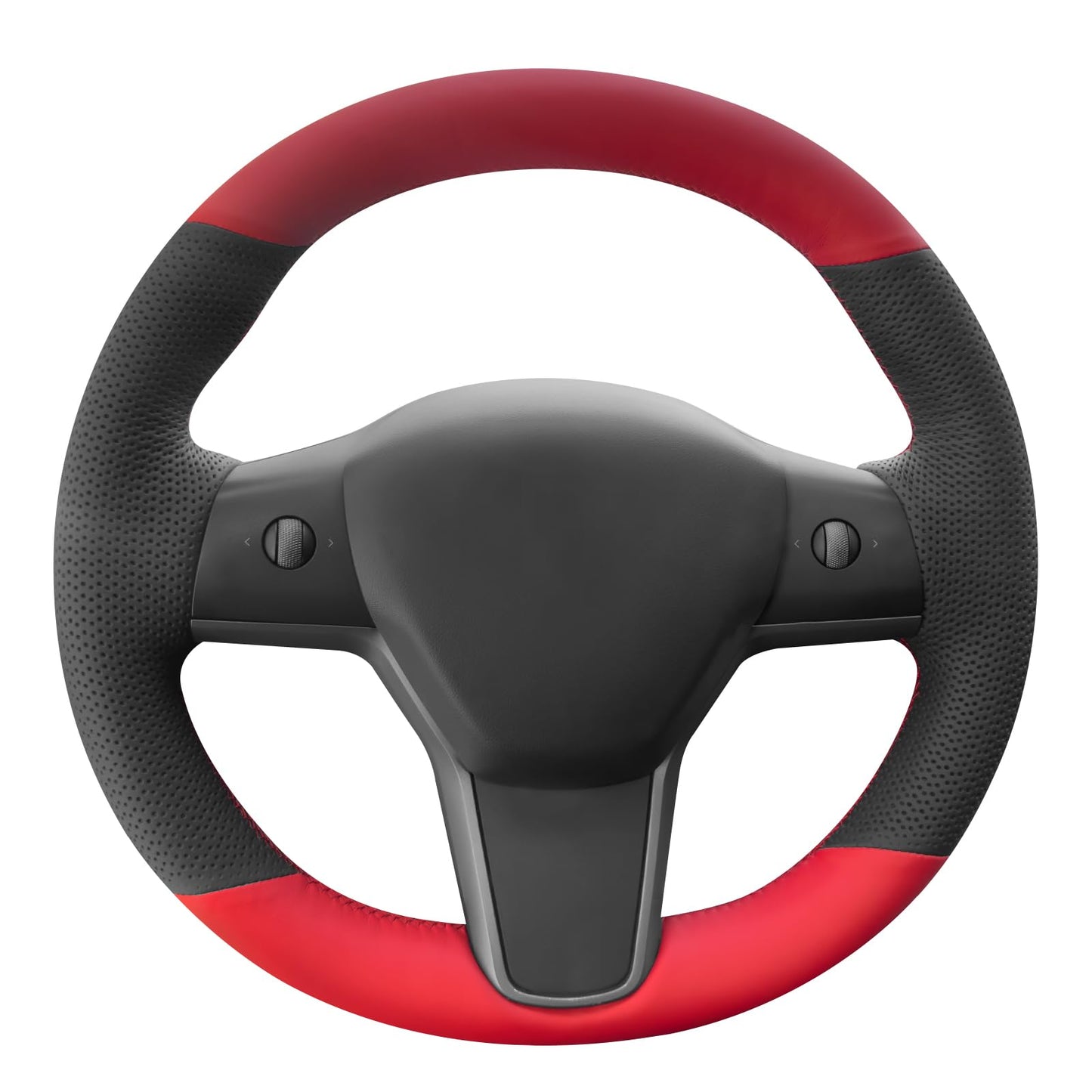 Hand-Stitched Suede Steering Wheel Cover Wrap