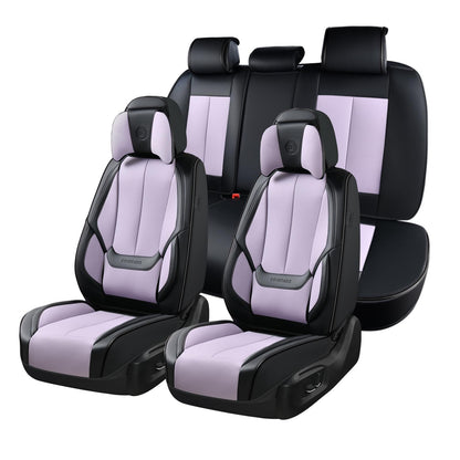 Coverado Car Seat Covers, Seat Covers for Cars, Waterproof Leather Auto Seat Protectors, Leather Car Seat Cushion, Car Interiors Accessories Universal Fit for Most Cars