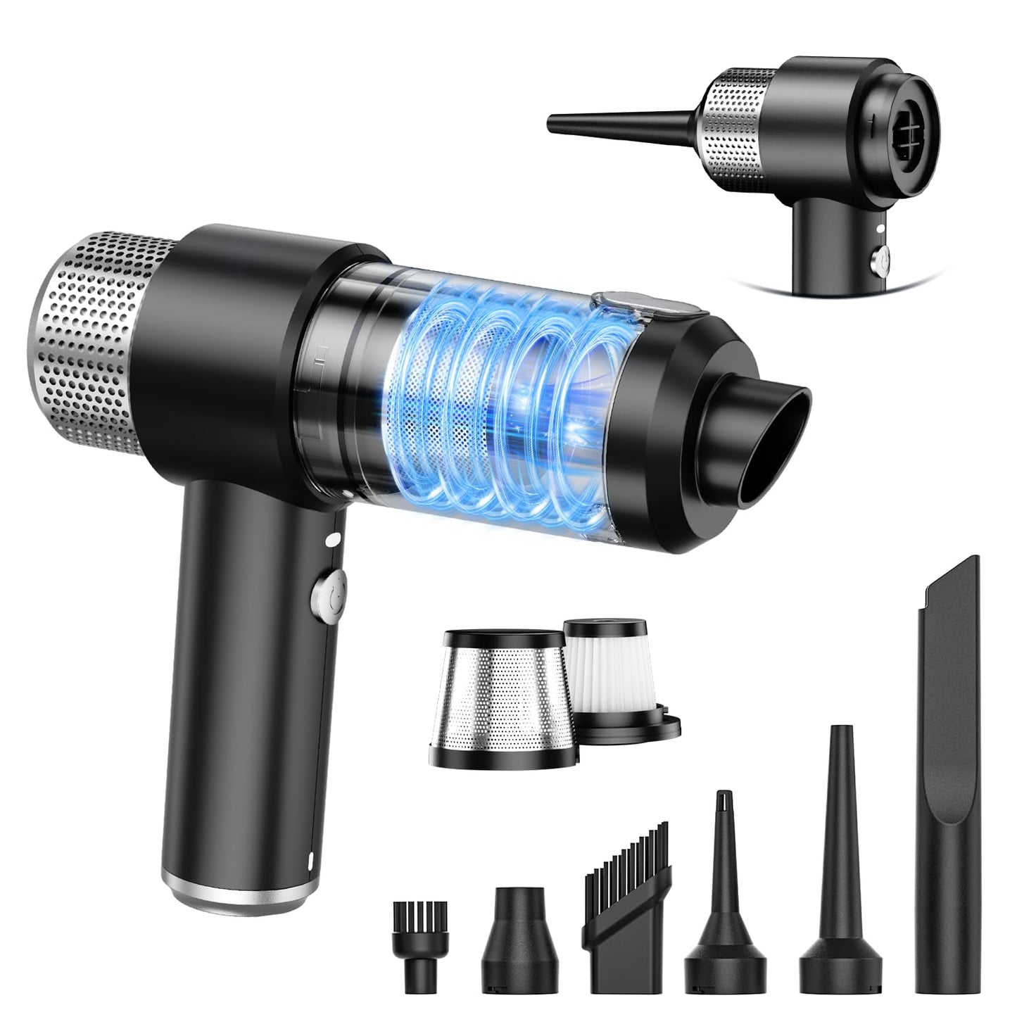 Handheld Car Vacuum & Air Duster for Interior Cleaning