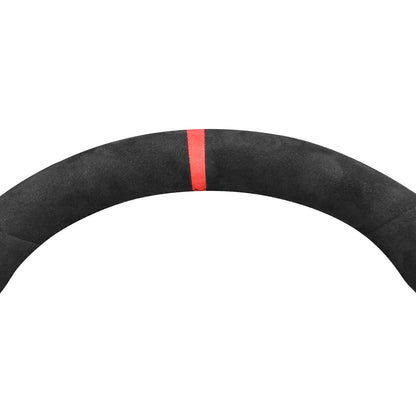 Hand-Stitched Suede Steering Wheel Cover Wrap