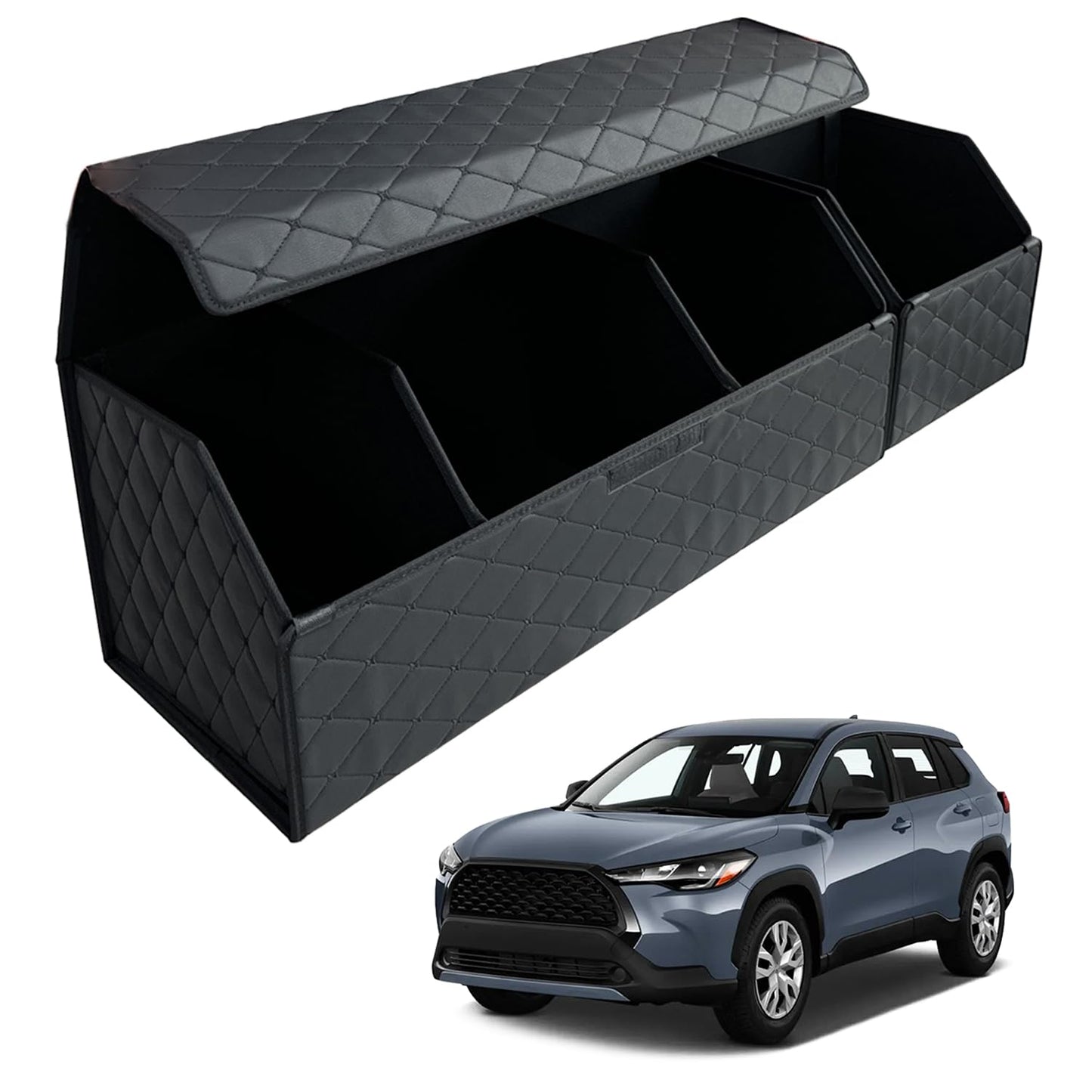 Leather Car Trunk Organizer with Large Storage Capacity