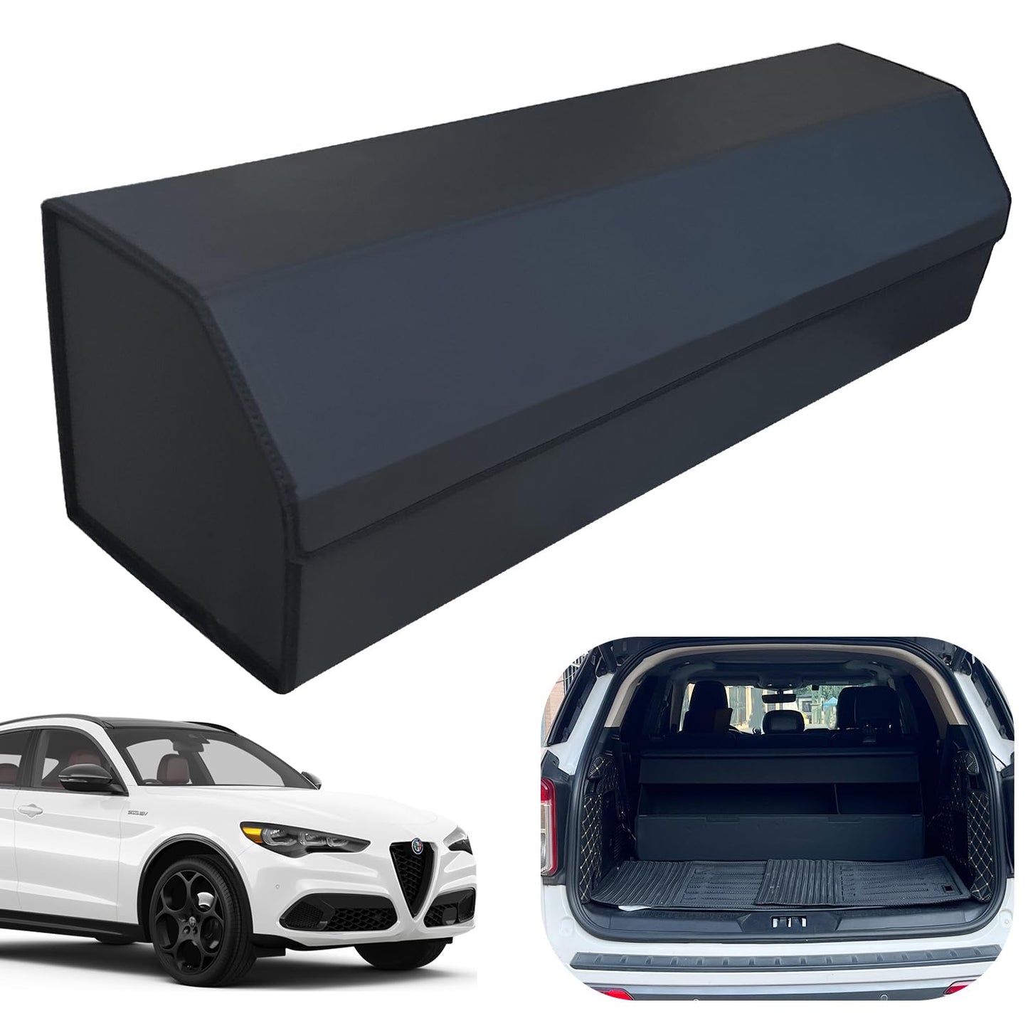 Leather Car Trunk Organizer with Large Storage Capacity
