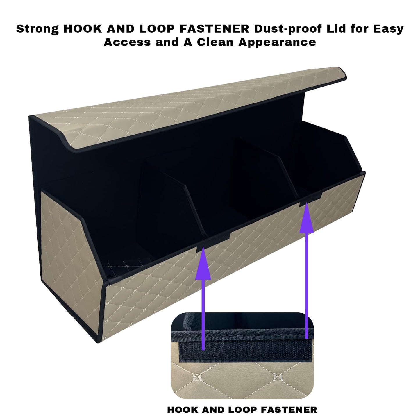 Leather Car Trunk Organizer with Large Storage Capacity