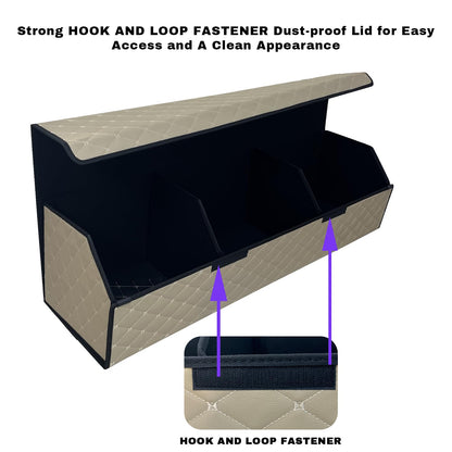 Leather Car Trunk Organizer with Large Storage Capacity