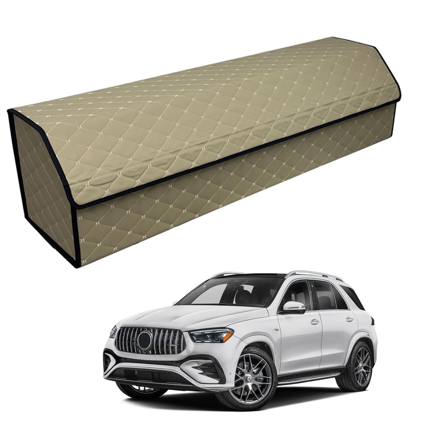 Leather Car Trunk Organizer with Large Storage Capacity
