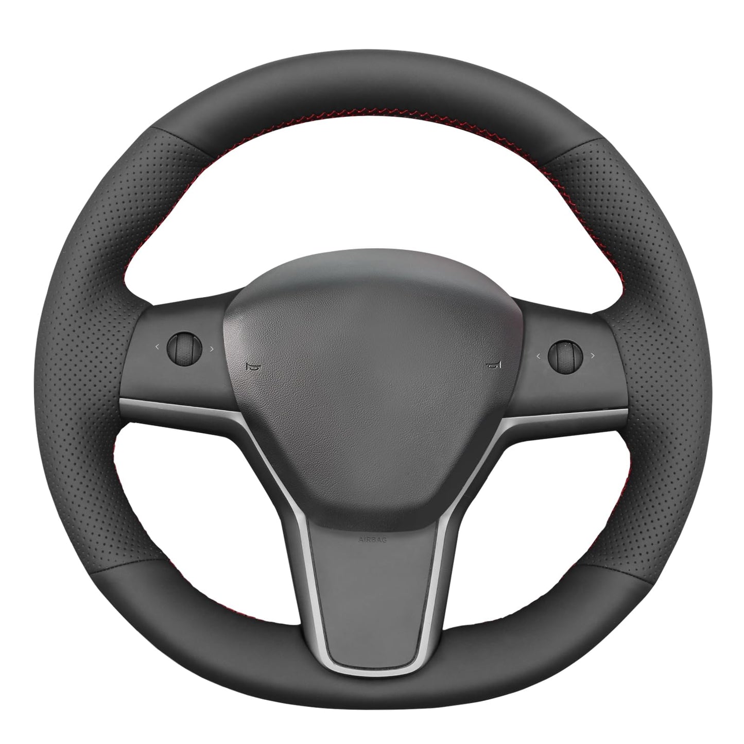 Hand-Stitched Suede Steering Wheel Cover Wrap