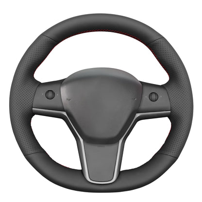 Hand-Stitched Suede Steering Wheel Cover Wrap