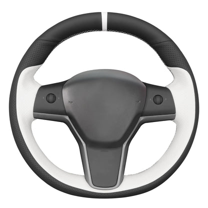 Hand-Stitched Suede Steering Wheel Cover Wrap