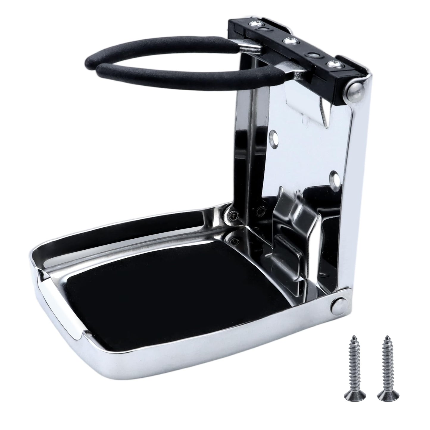 YANYUCB 304 Stainless Steel Adjustable Folding Cup Holder,Boat Drink Cup Holder,Folding Wall Car Desk Cup Holders for Trucks,RVs,Vans,Boats,Campers,Caravans