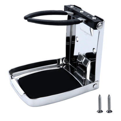 YANYUCB 304 Stainless Steel Adjustable Folding Cup Holder,Boat Drink Cup Holder,Folding Wall Car Desk Cup Holders for Trucks,RVs,Vans,Boats,Campers,Caravans