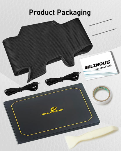 Lace-Up Leather Steering Wheel Cover with Custom Fit