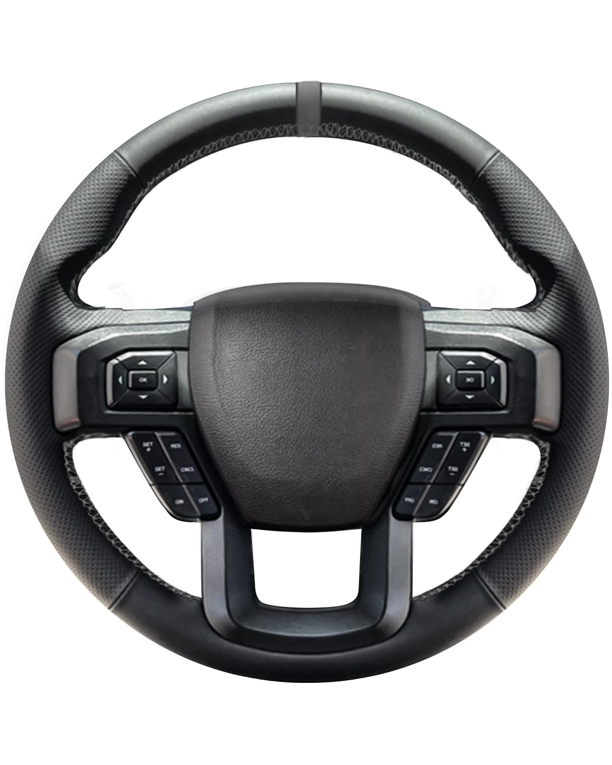 Lace-Up Leather Steering Wheel Cover with Custom Fit