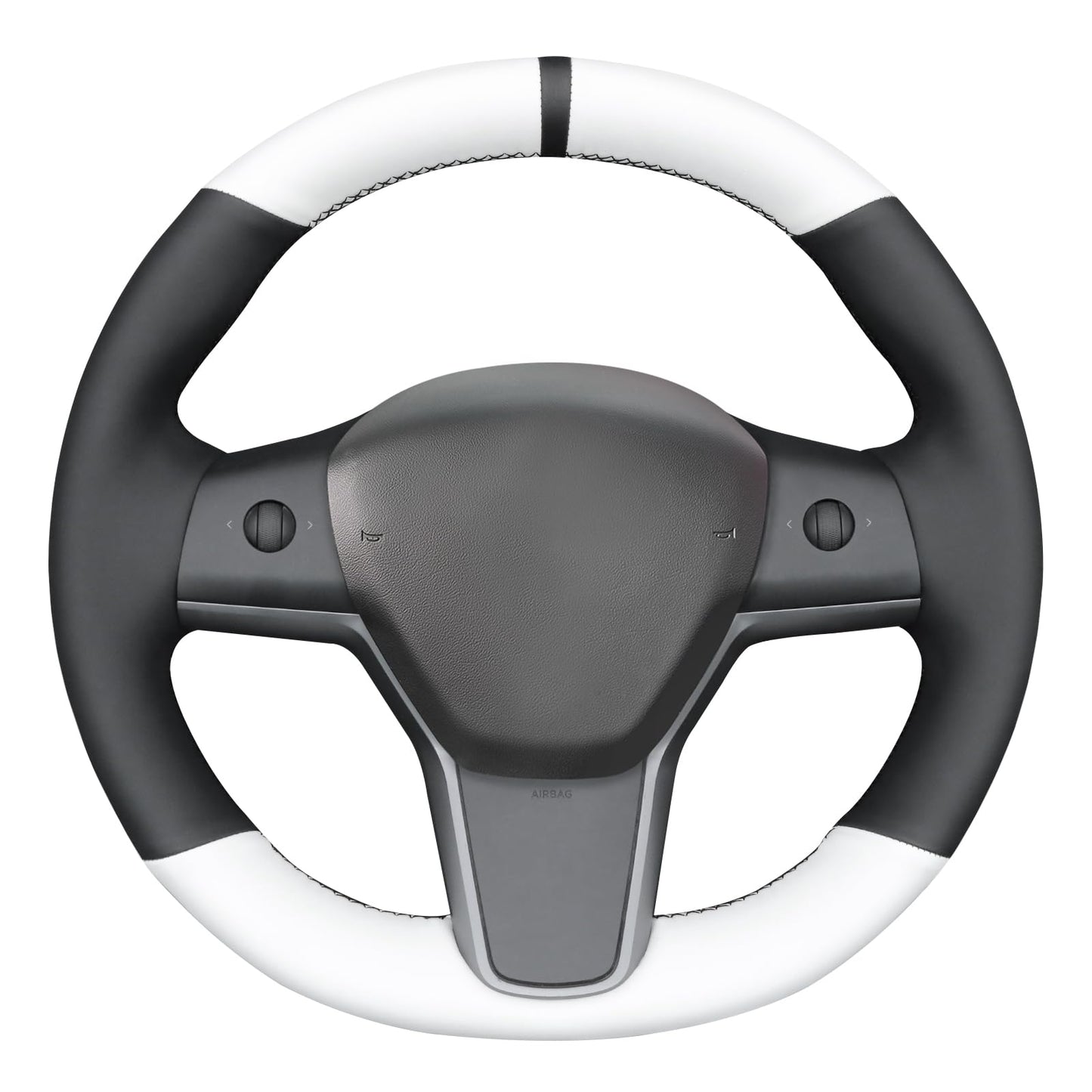 Hand-Stitched Suede Steering Wheel Cover Wrap