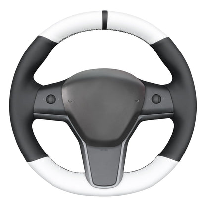 Hand-Stitched Suede Steering Wheel Cover Wrap
