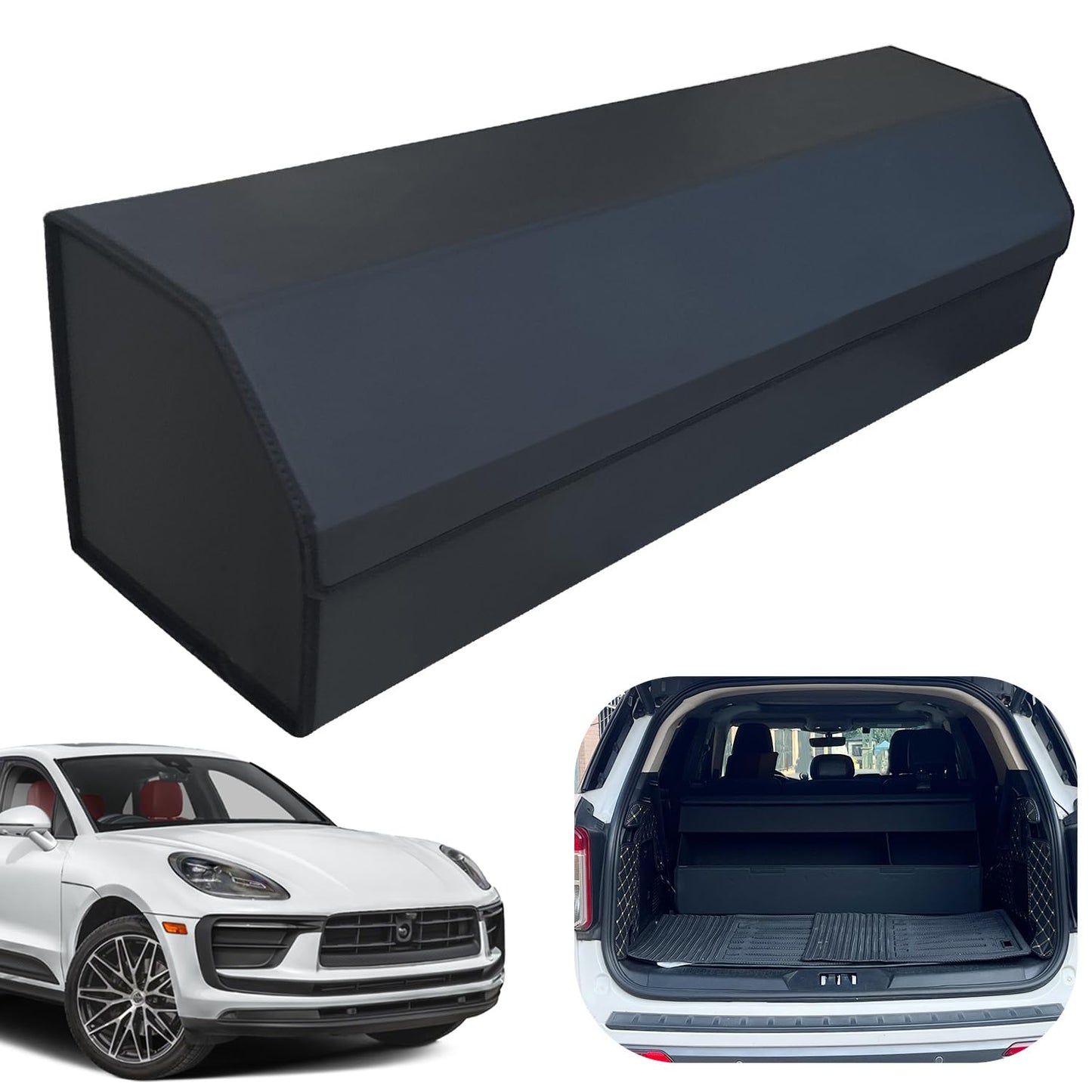 Leather Car Trunk Organizer with Large Storage Capacity