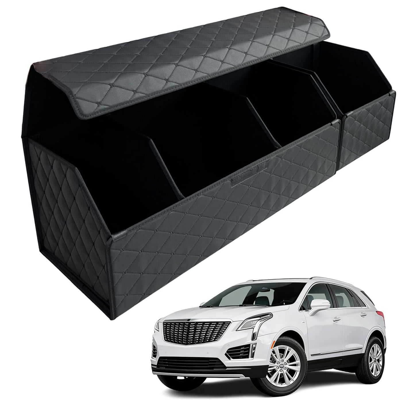 Leather Car Trunk Organizer with Large Storage Capacity