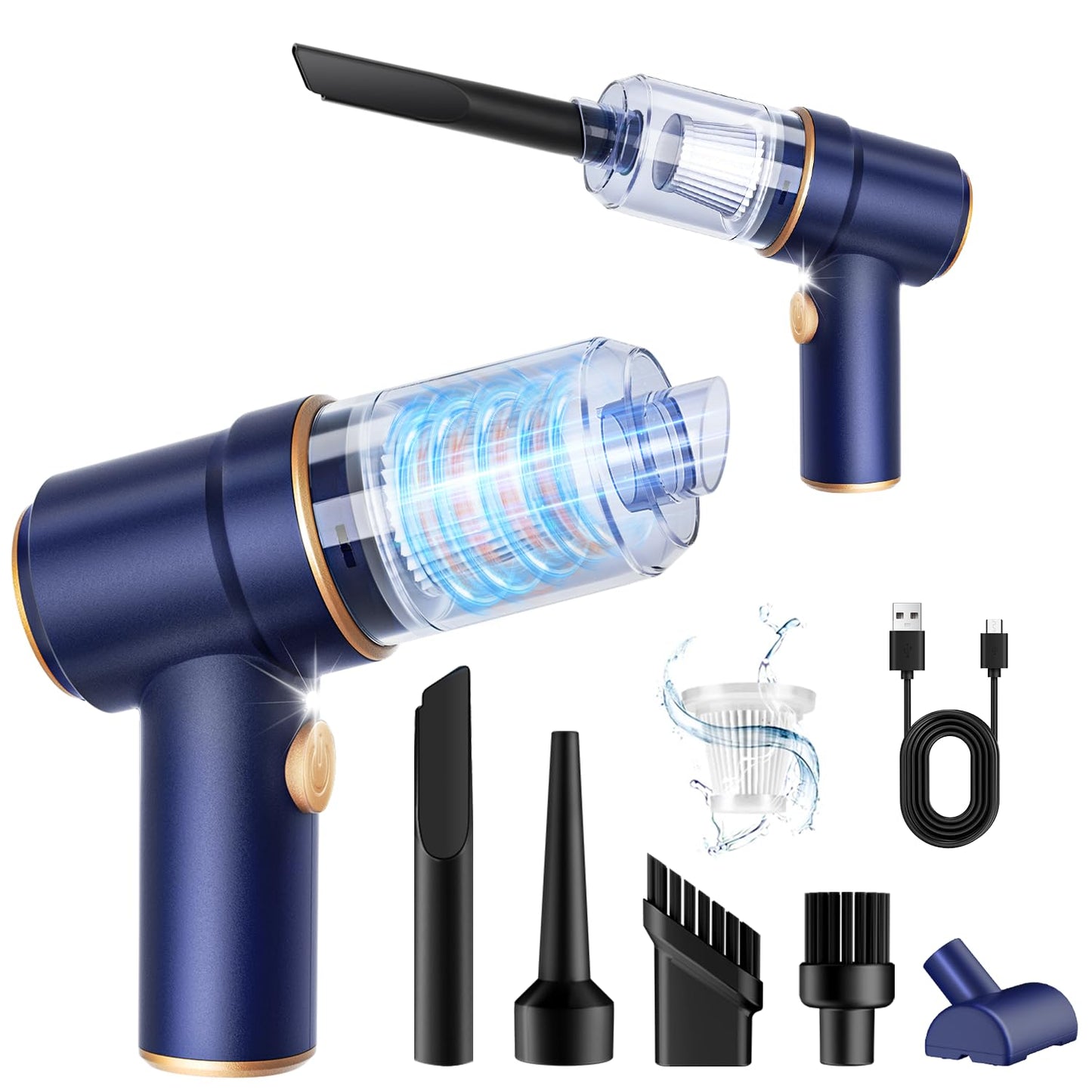 Handheld Car Vacuum & Air Duster for Interior Cleaning