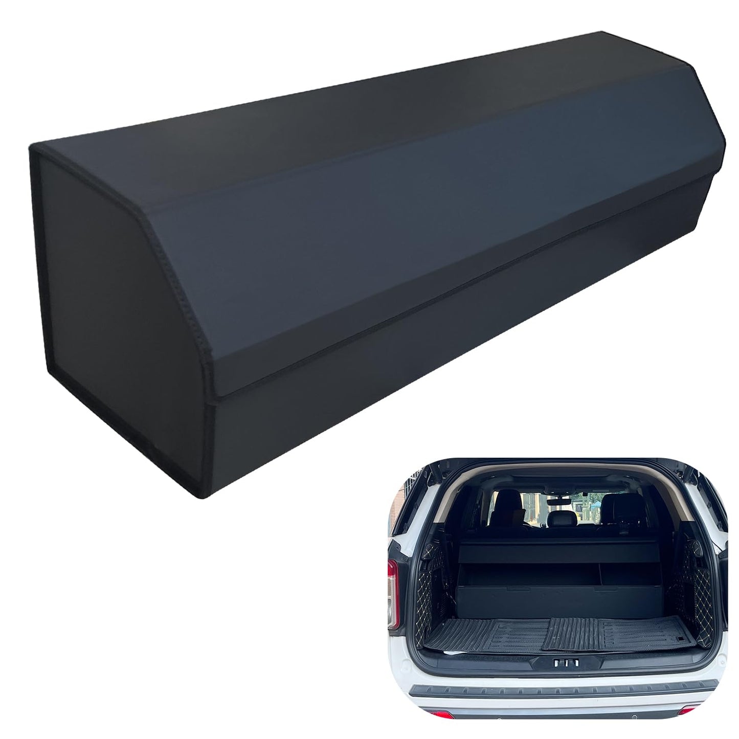 Leather Car Trunk Organizer with Large Storage Capacity