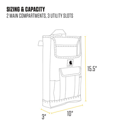 Black Car Seat Organizer with Multi-Pocket Storage