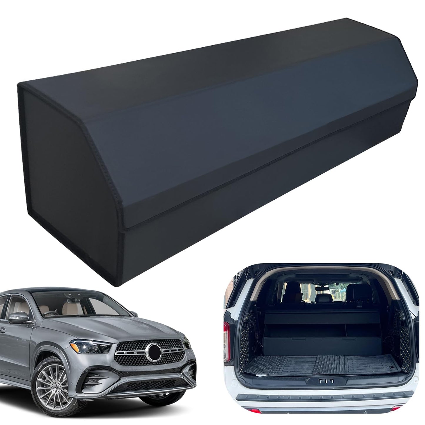 Leather Car Trunk Organizer with Large Storage Capacity