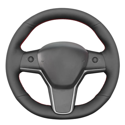Hand-Stitched Suede Steering Wheel Cover Wrap