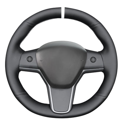 Hand-Stitched Suede Steering Wheel Cover Wrap