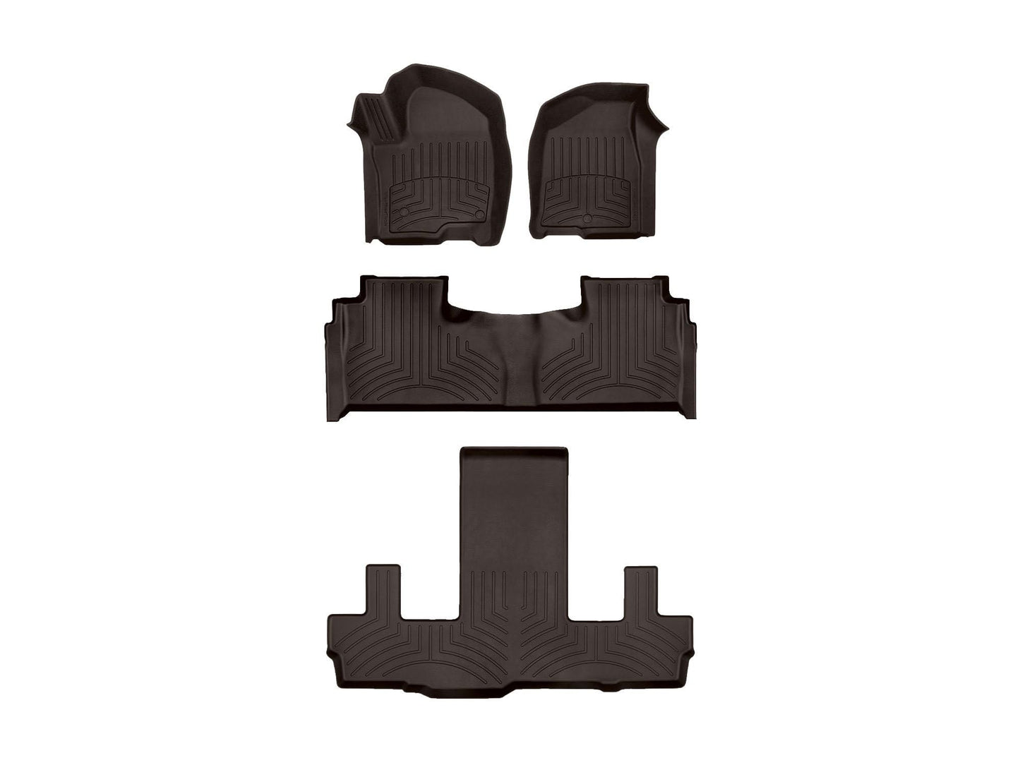 Custom Fit All-Weather Floor Mats Full Set in Cocoa
