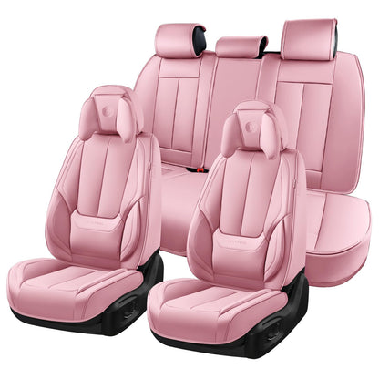 Coverado Car Seat Covers, Seat Covers for Cars, Waterproof Leather Auto Seat Protectors, Leather Car Seat Cushion, Car Interiors Accessories Universal Fit for Most Cars