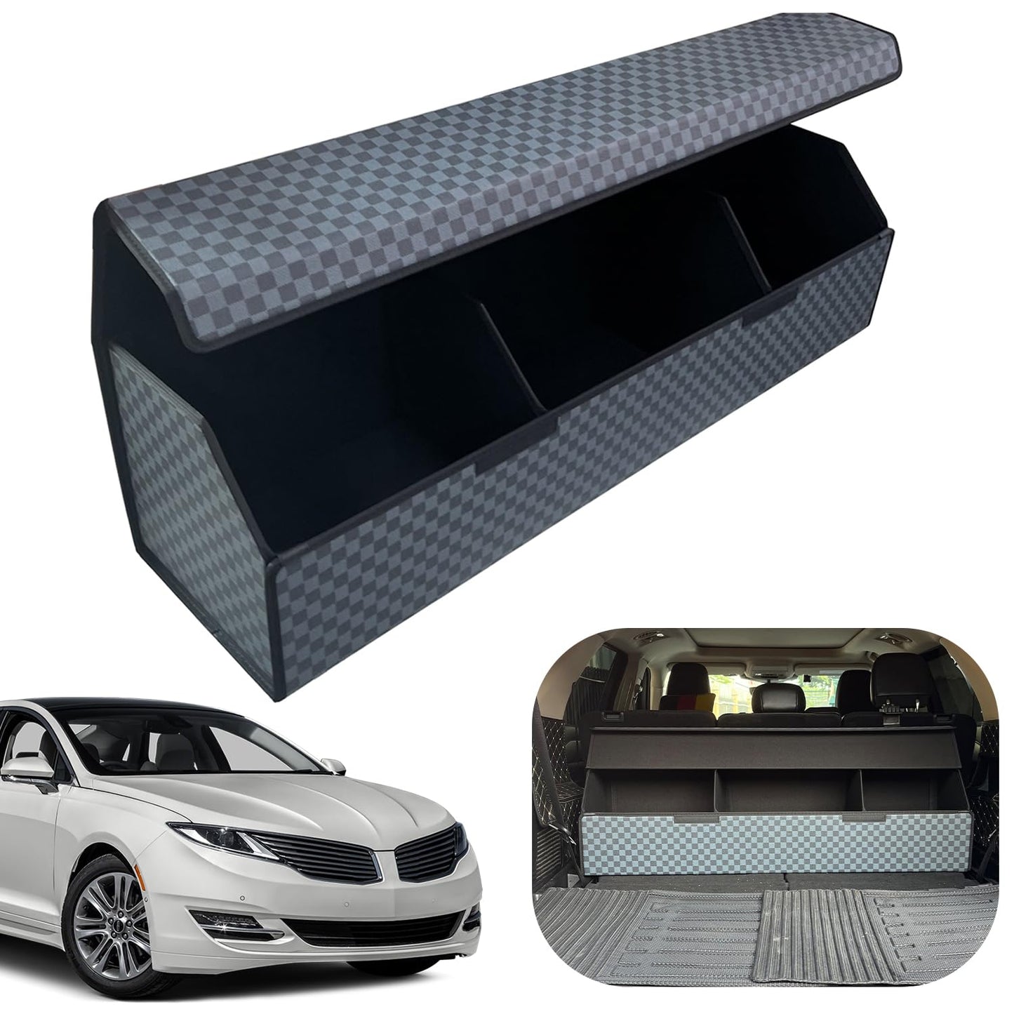 Leather Car Trunk Organizer with Large Storage Capacity