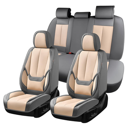 Coverado Car Seat Covers, Seat Covers for Cars, Waterproof Leather Auto Seat Protectors, Leather Car Seat Cushion, Car Interiors Accessories Universal Fit for Most Cars