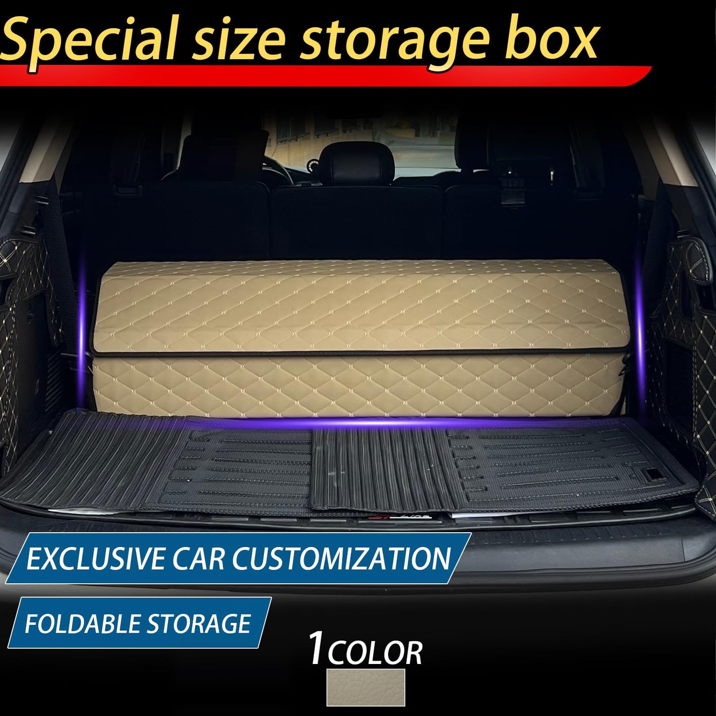 Leather Car Trunk Organizer with Large Storage Capacity