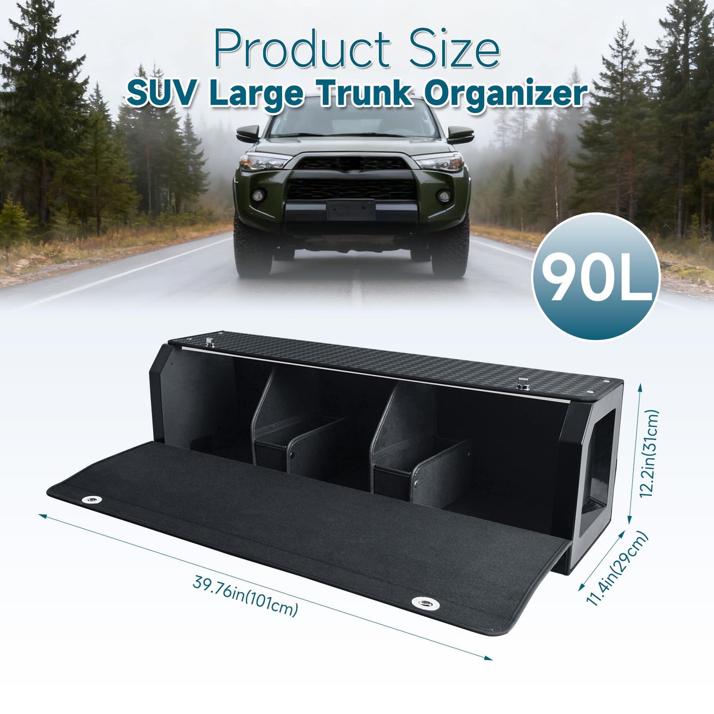 Expandable Car Trunk Organizer with Multiple Size Options
