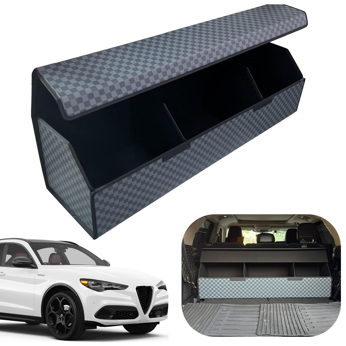 Leather Car Trunk Organizer with Large Storage Capacity