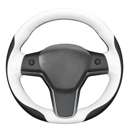 Hand-Stitched Suede Steering Wheel Cover Wrap