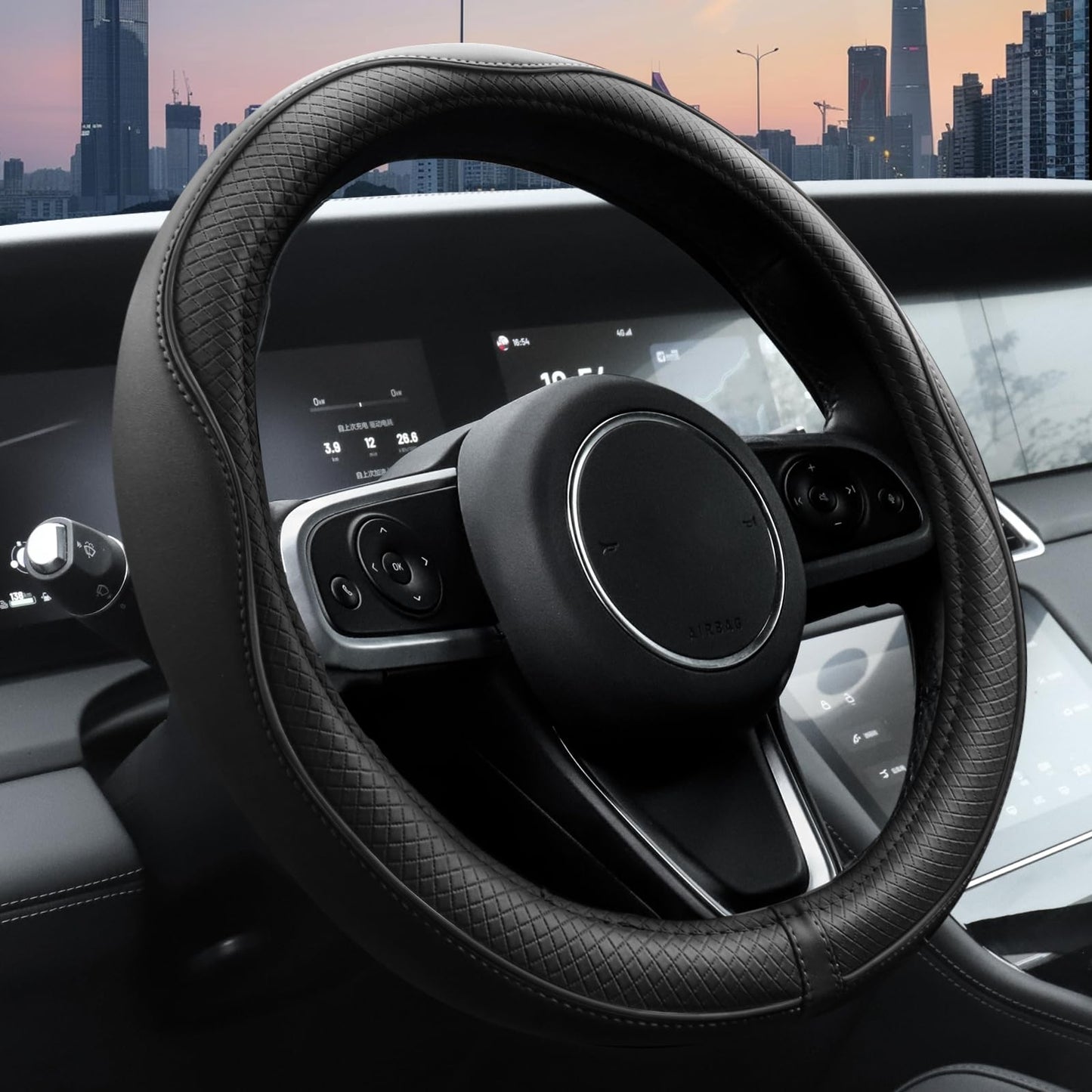 Durable Car Steering Wheel Cover with Comfortable Grip