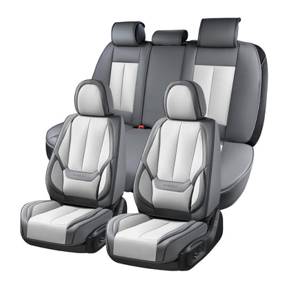Coverado Car Seat Covers, Seat Covers for Cars, Waterproof Leather Auto Seat Protectors, Leather Car Seat Cushion, Car Interiors Accessories Universal Fit for Most Cars