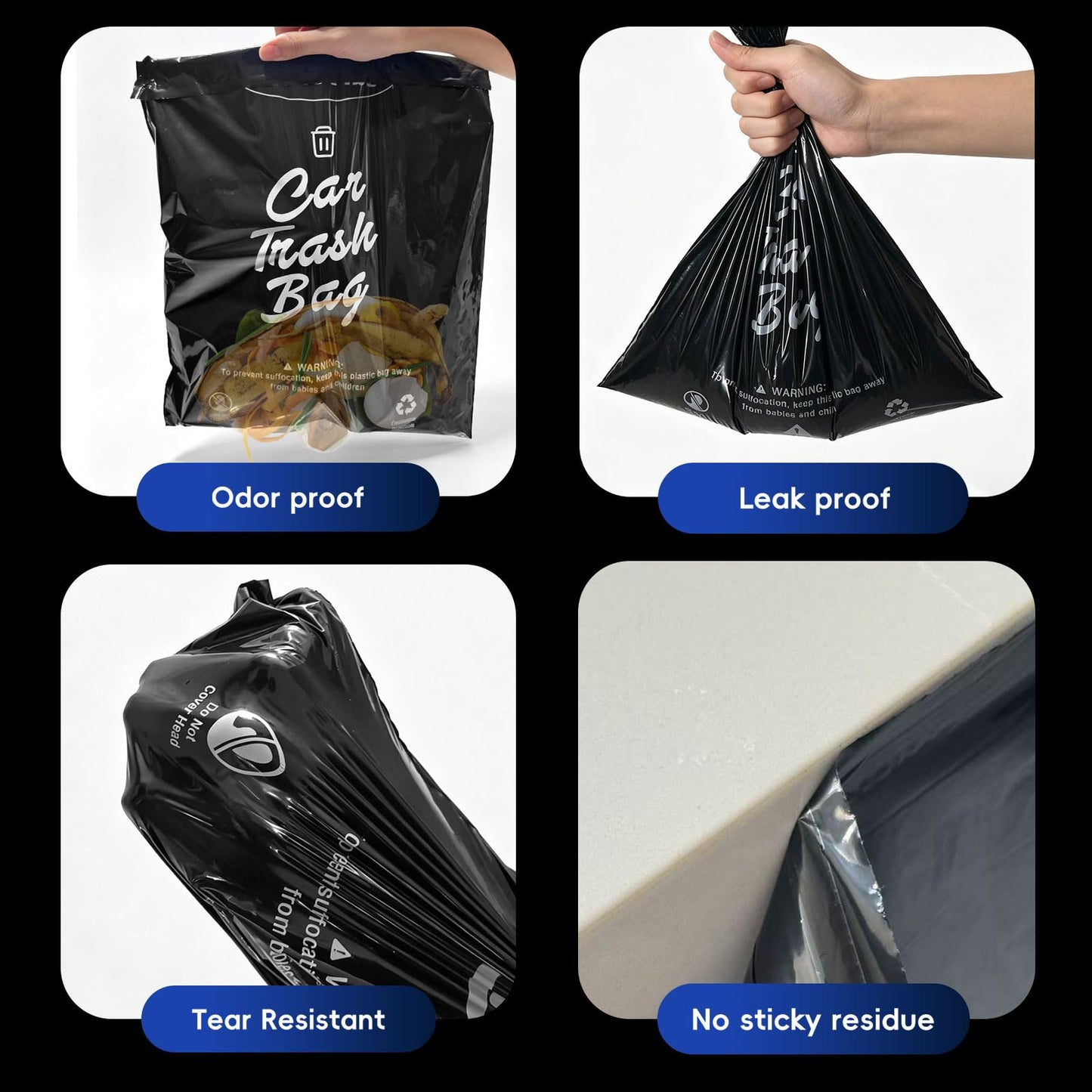 Hanging Recycled Disposable Car Trash Bags 50–100 Pack