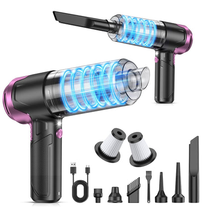 Handheld Car Vacuum & Air Duster for Interior Cleaning