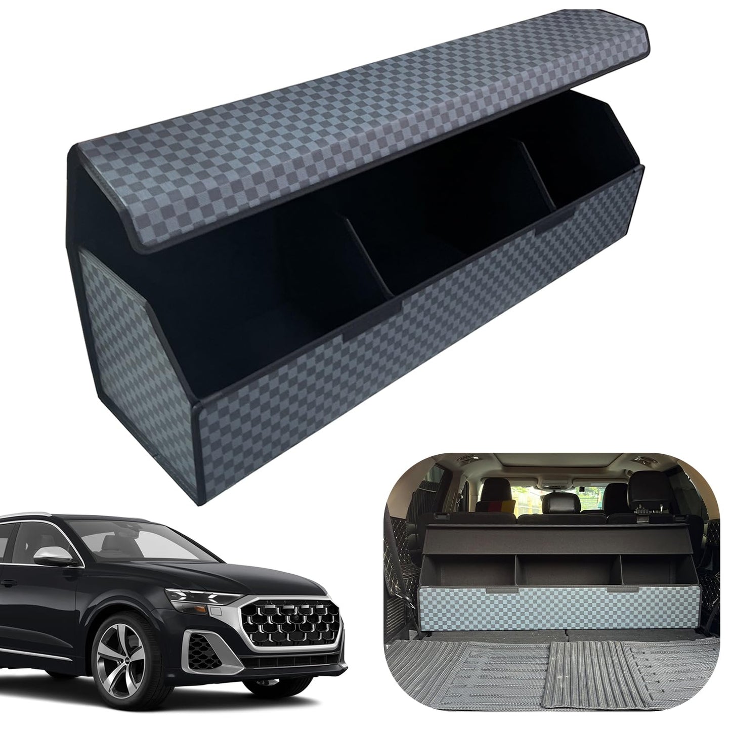 Leather Car Trunk Organizer with Large Storage Capacity