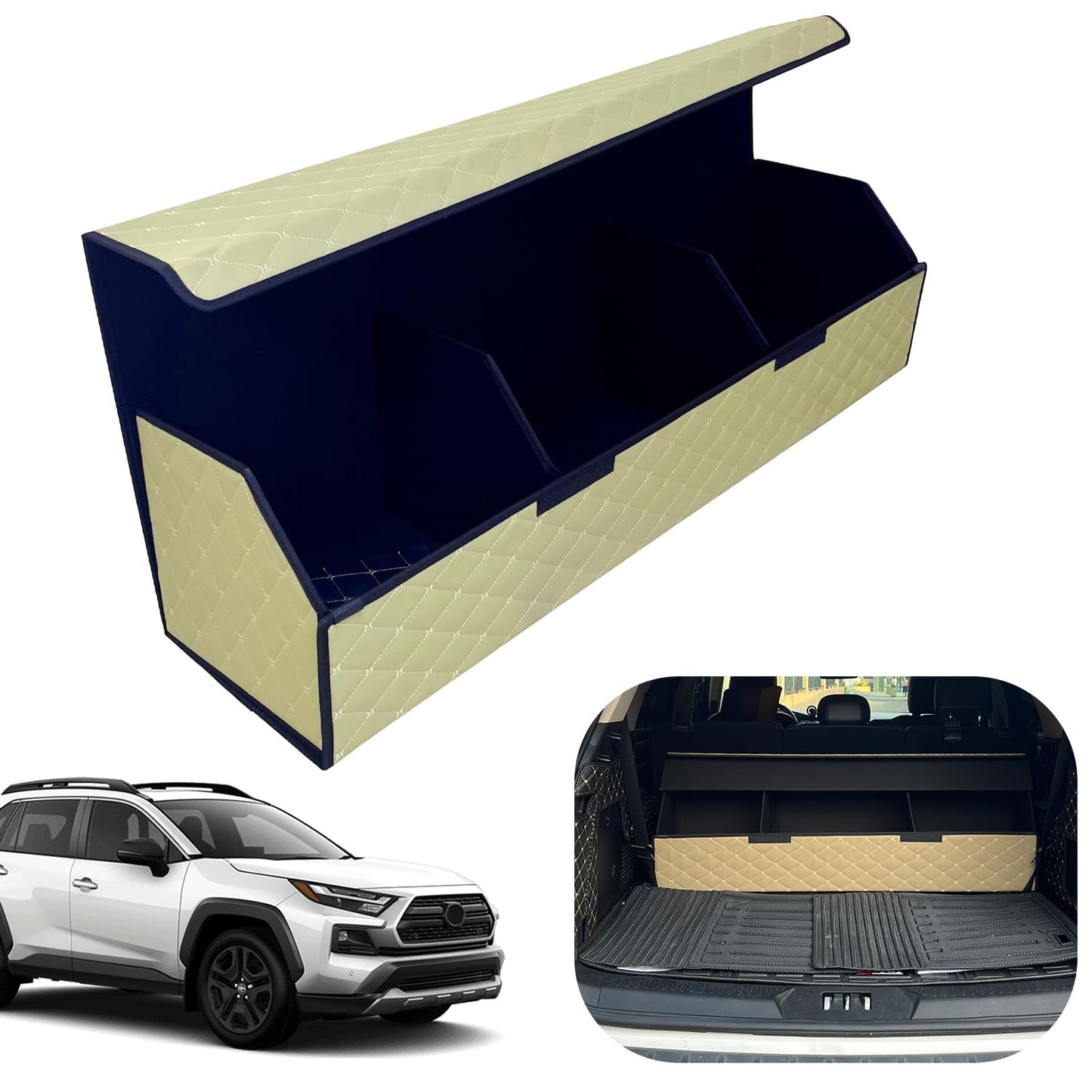 Leather Car Trunk Organizer with Large Storage Capacity