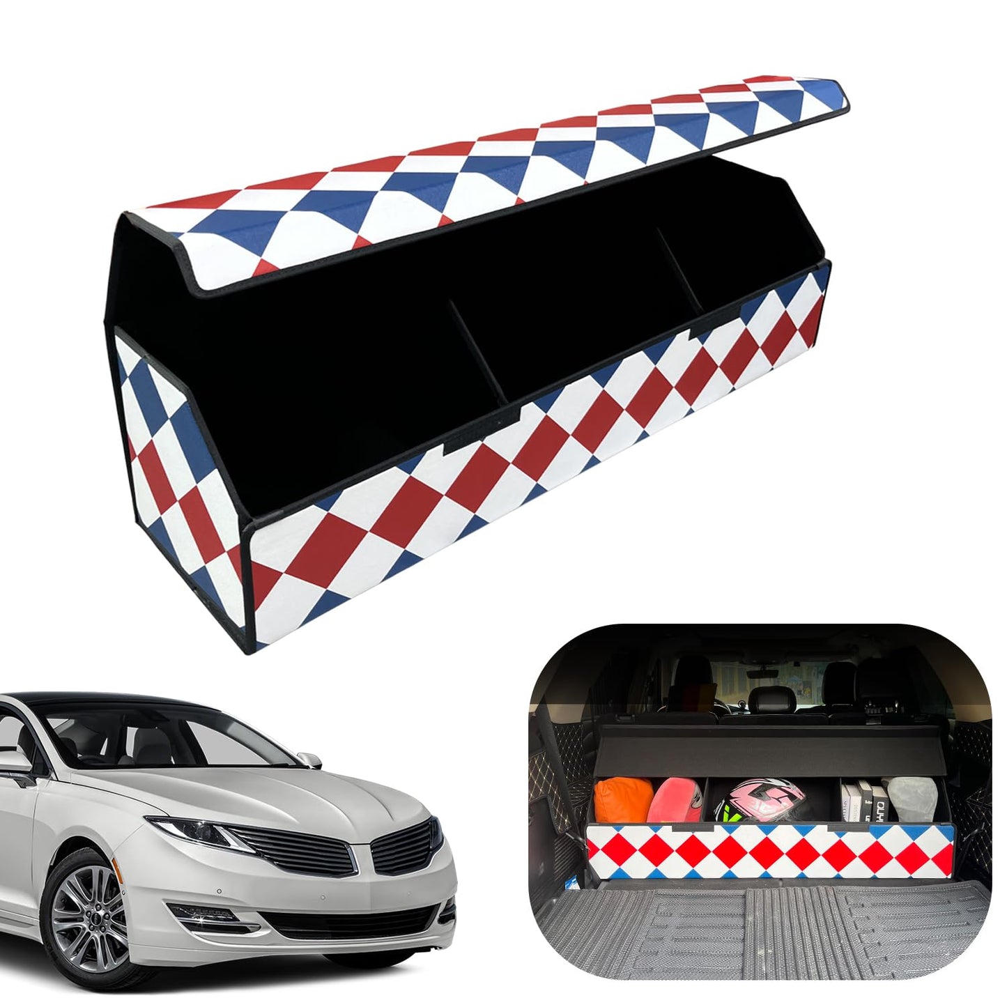 Leather Car Trunk Organizer with Large Storage Capacity