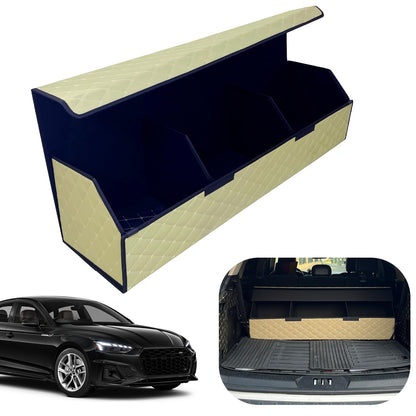 Leather Car Trunk Organizer with Large Storage Capacity
