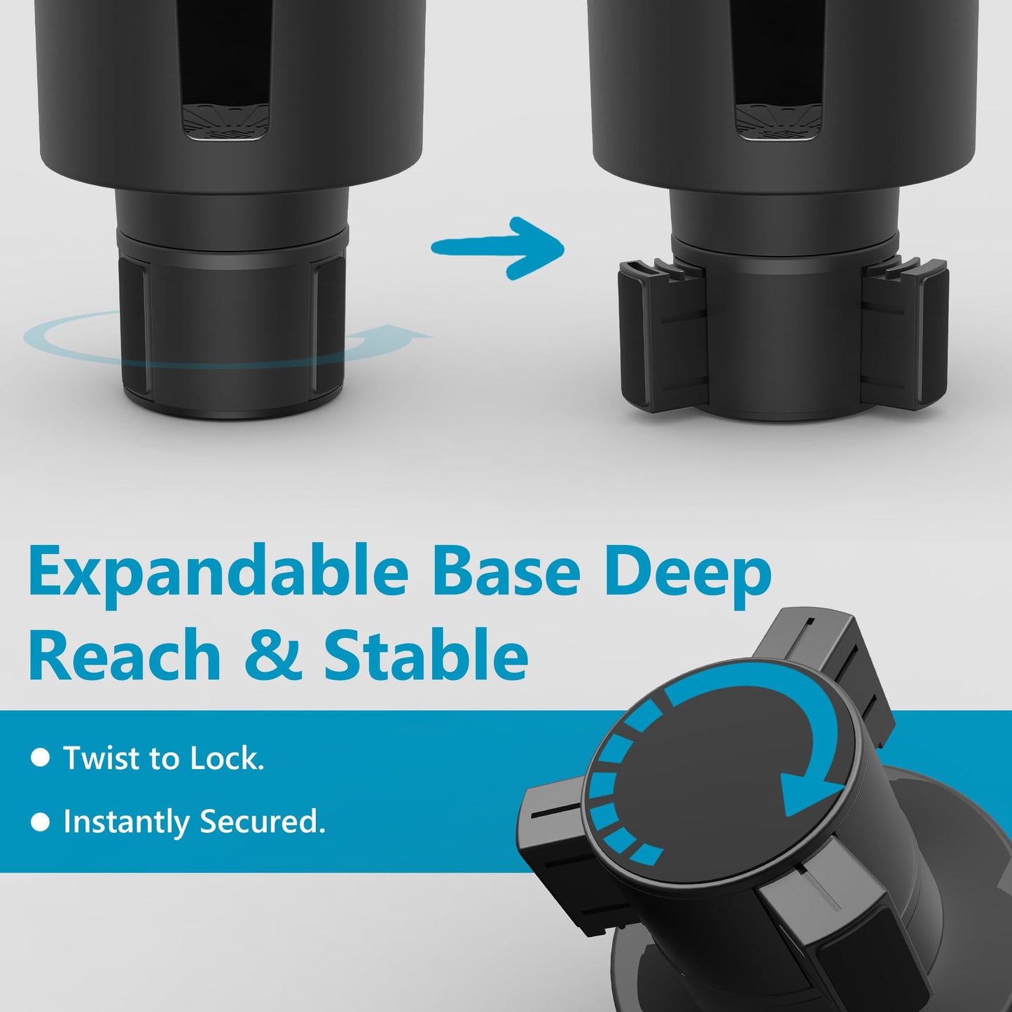 Adjustable Car Cup Holder Expander for Large Bottles