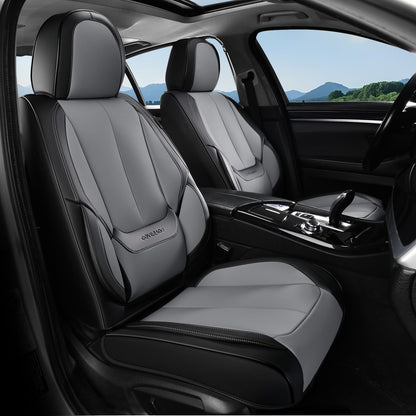 Coverado Car Seat Covers, Seat Covers for Cars, Waterproof Leather Auto Seat Protectors, Leather Car Seat Cushion, Car Interiors Accessories Universal Fit for Most Cars