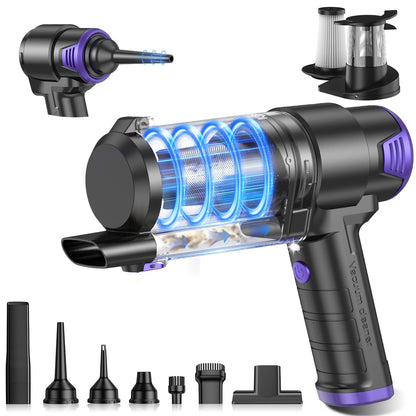 Handheld Car Vacuum & Air Duster for Interior Cleaning