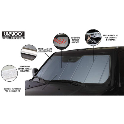 Covercraft UVS100 Custom Sunscreen | UV11514SV | Fits 2014-2020 Nissan Rogue with Rearview Mirror Mounted Camera
