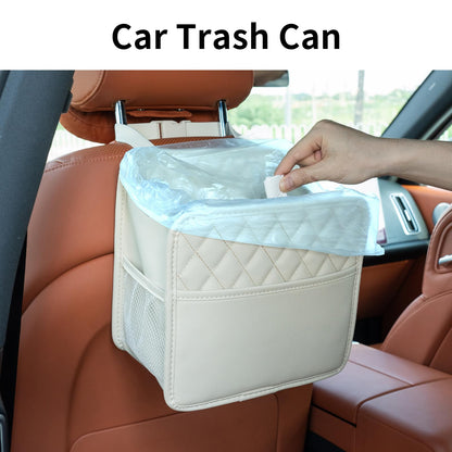 Multi-Pocket Car Seat Back Organizer with Bottle Holder